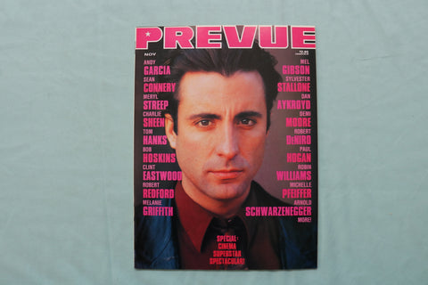 1990-1991 NOVEMBER-MARCH PREVUE MAGAZINE - ANDY GARCIA COVER - E 19783