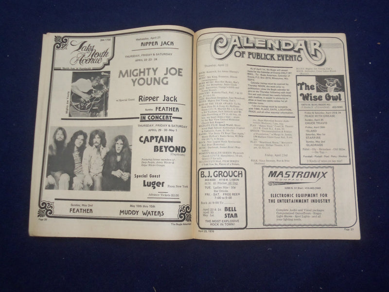 1976 APRIL 23 BUGLE AMERICAN MAGAZINE-MADISON POSTER ART: STREET NOTALGIA-J 9440