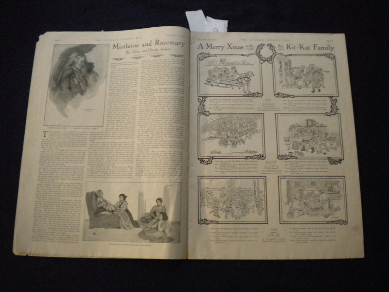 1910 DECEMBER 10 THE SATURDAY EVENING MAIL MAGAZINE - MAGAZINE SECTION - B 2875Z