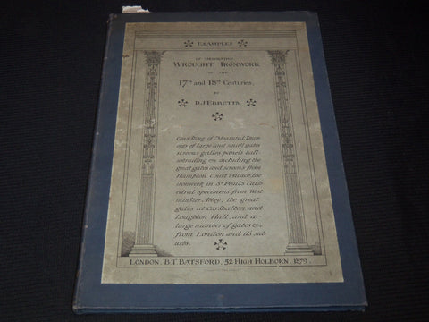1879 EXAMPLES OF DECORATIVE WROUGHT IRONWORK 17TH & 18TH CENTURIES - #34