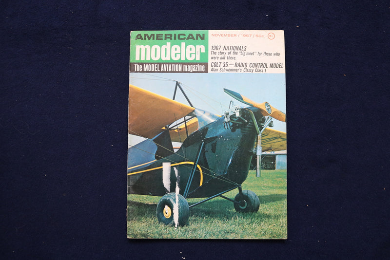 1967 NOVEMBER AMERICAN MODELER MAGAZINE - AERONCA C2 COVER - E 11450