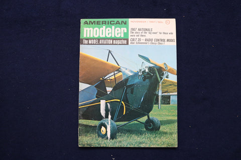 1967 NOVEMBER AMERICAN MODELER MAGAZINE - AERONCA C2 COVER - E 11450