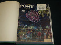 1953 JULY-SEPTEMBER SATURDAY EVENING POST MAGAZINE VOLUME - GREAT ADS - R 571