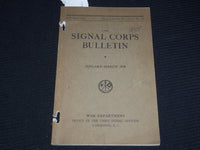 1938 JANUARY-MARCH THE SIGNAL CORPS BULLETIN - WAR DEPARTMENT - J 9871