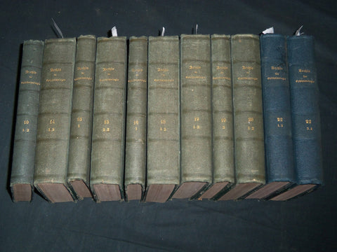 1864-1876 ARCHIV FUR OPHTHALMOLOGIE BOUND VOLUME LOT OF 11 - GERMAN - R 953
