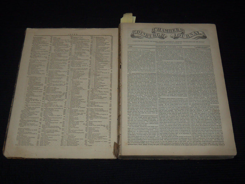1839 JAN-DEC CHAMBERS' EDINBURGH JOURNAL MAGAZINE BOUND VOLUME - KD 5403G