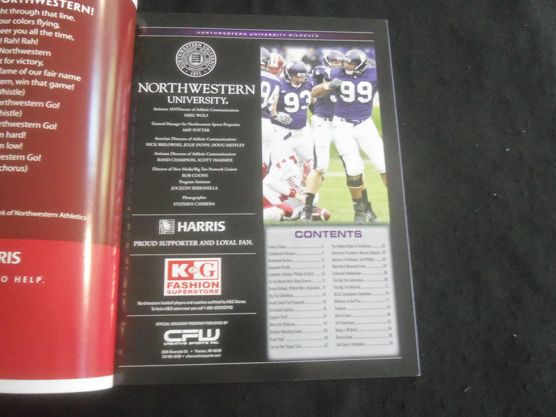 2009 OCTOBER 31 FOOTBALL PROGRAM - NORTHWESTERN UNIV VS PENN STATE UNIV- B 5534B