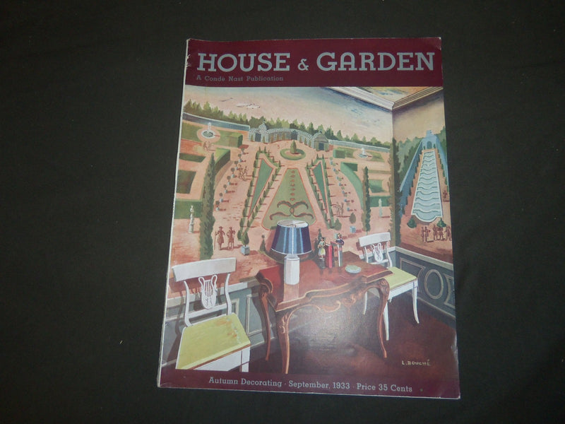 1933 SEPTEMBER THE HOUSE & GARDEN MAGAZINE - GREAT PHOTOS & ADS - ST 693