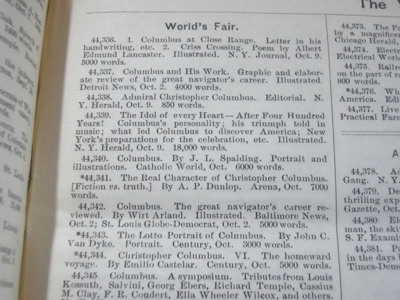 1892 JUL -DEC THE WEEKLY BULLETIN OF NEWSPAPER& PERIODICAL LITERATURE - KD 2378