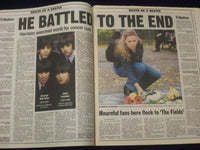2001 DEC 1 NY POST NEWSPAPER LOT OF 15 - GEORGE HARRISON FINAL DAY'S - NP 1825
