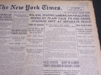 1919 APRIL 9 NEW YORK TIMES - WILSON HOPES BY PLAIN TALK TO END CRISIS - NT 6970