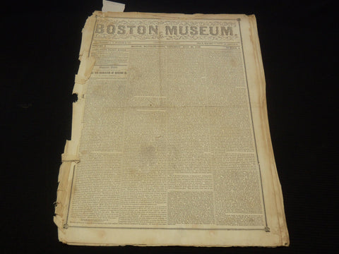 1850 JULY 20 BOSTON MUSEUM NEWSPAPER - DEATH OF ZACHARY TAYLOR - NP 9055