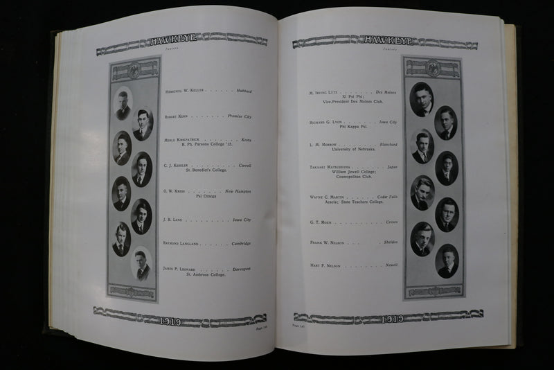 1919 THE HAWKEYE UNIVERSITY OF IOWA YEARBOOK - IOWA CITY, IOWA - YB 3536