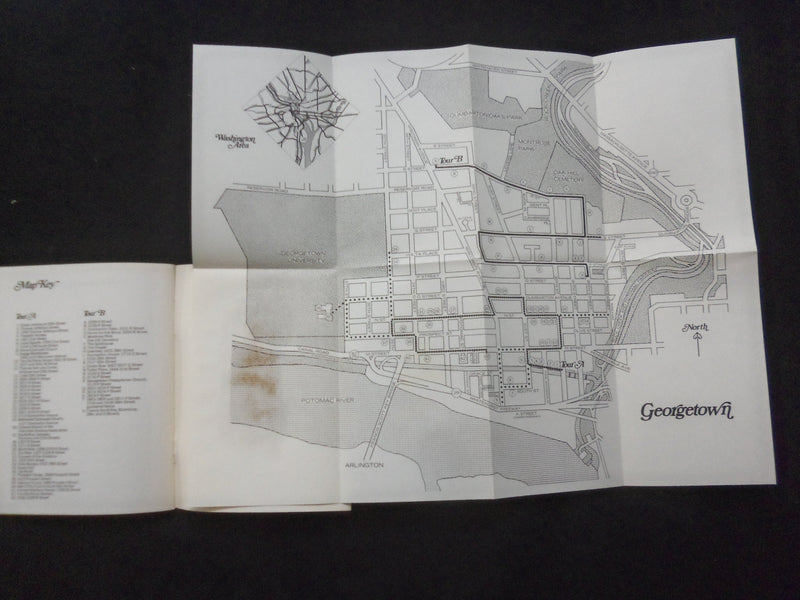 1970 A WALKING GUIDE TO HISTORIC GEORGETOWN SOFTCOVER BOOK - J 9822