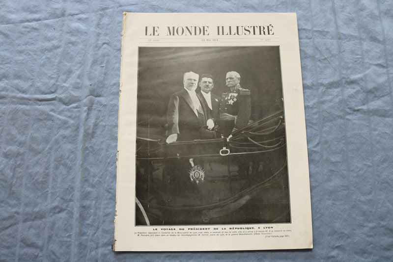 1914 MAY 30 LE MONDE ILLUSTRE MAGAZINE -LE VOYAGE DU PRESIDENT- FRENCH - NP 8434