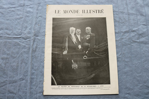 1914 MAY 30 LE MONDE ILLUSTRE MAGAZINE -LE VOYAGE DU PRESIDENT- FRENCH - NP 8434