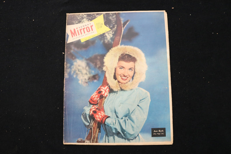 1949 JANUARY 16 SUNDAY MIRROR MAGAZINE - ANN BLYTH COVER - E 26279