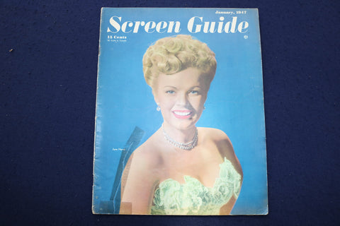 1947 JANUARY SCREEN GUIDE MAGAZINE - JUNE HAVER COVER - E 9243