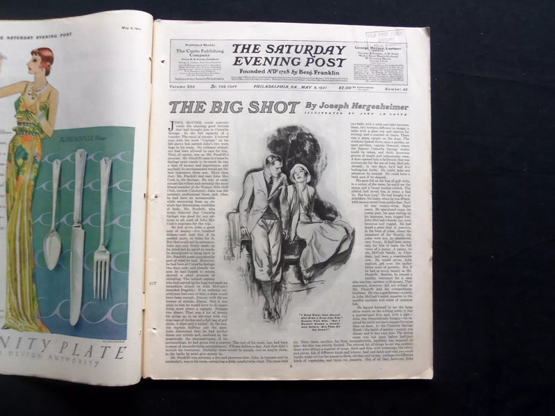 1931 MAY 9 THE SATURDAY EVENING POST MAGAZINE - ILLUSTRATED COVER -SP 1439