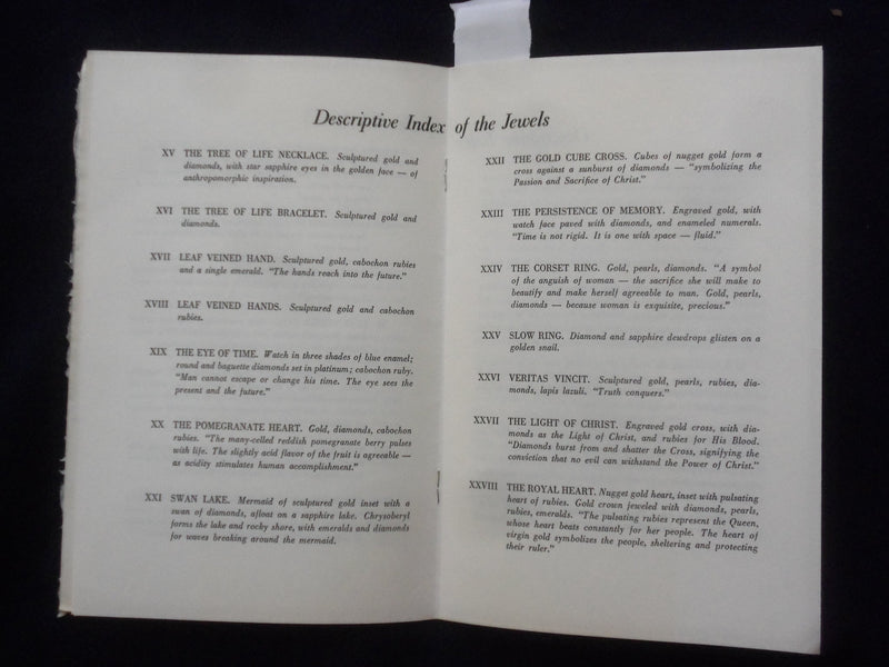 1964 DALI ART-IN-JEWELS SOFTCOVER BOOK - K 185