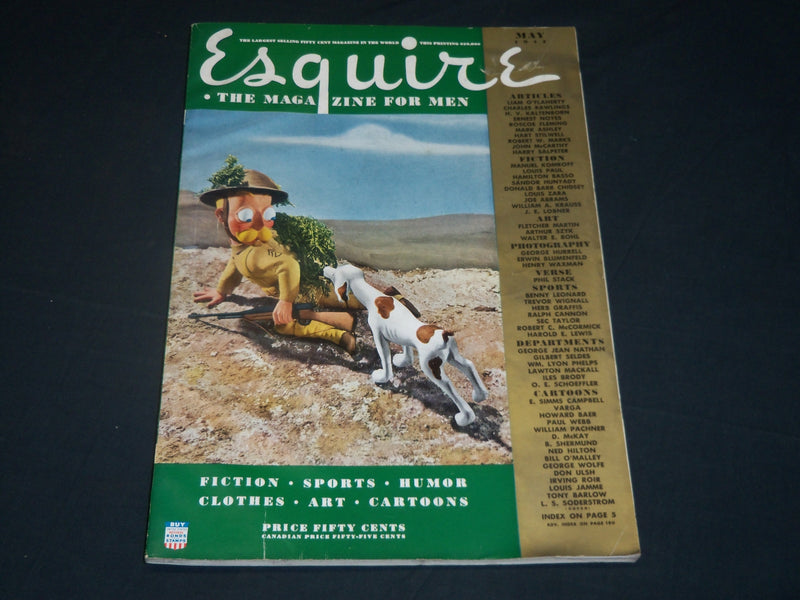 1942 MAY ESQUIRE MAGAZINE - VARGA ILLUSTRATION - NICE COVER & ADS - ST 5703