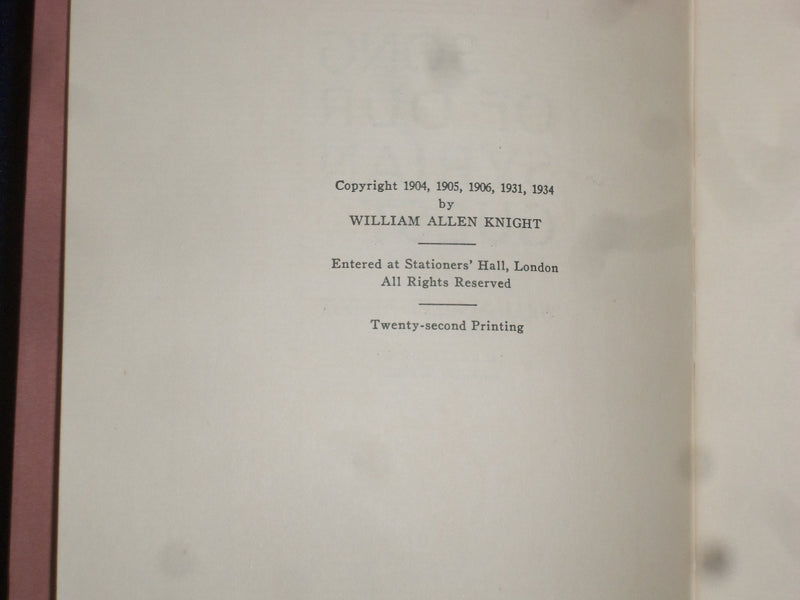 1934 THE SONG OF OUR SYRIAN GUEST SOFTCOVER BOOK BY WILLIAM ALLEN KNIGHT- J 9652