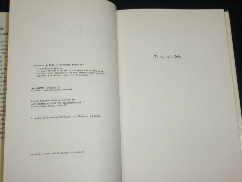 1963 DIURETICS CHEMISTRY AND PHARMACOLOGY BOOK BY GEORGE DESTEVENS - KD 2765F