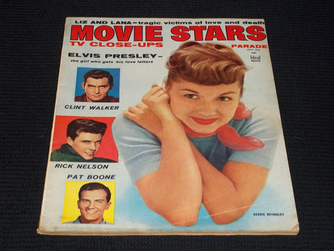 1958 JULY MOVIE STARS PARADE MAGAZINE - DEBBIE REYNOLDS FRONT COVER - E 14856