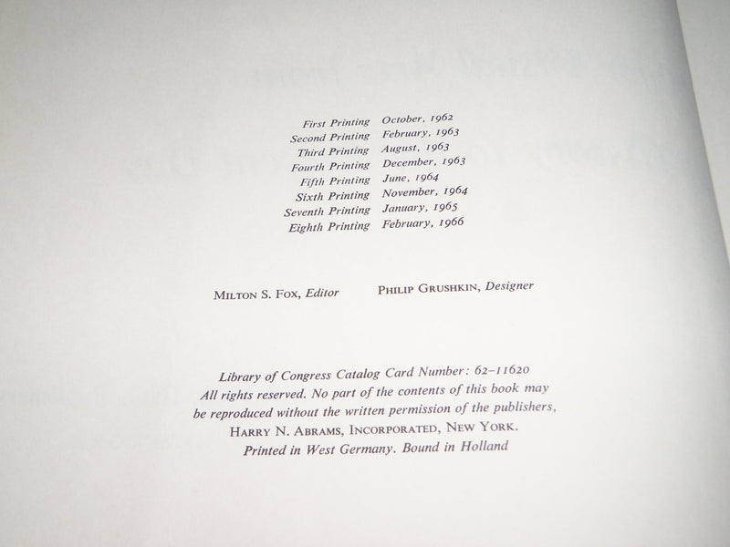 1966 HISTORY OF ART SURVEY OF THE MAJOR VISUAL ARTS BOOK BY H. W. JANSON - D 164