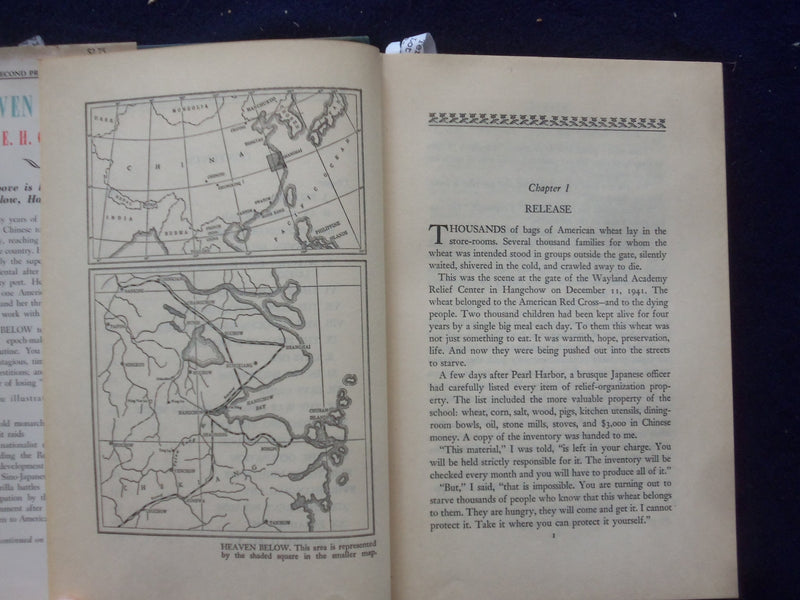 1944 HEAVEN BELOW HARDCOVER BOOK BY E. H. CLAYTON - KD 8627
