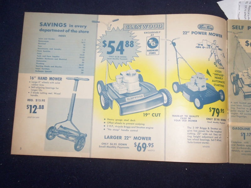 1960 MUELLER HARDWARE STORES SUMMER SALE CATALOG - OSHKOSH, WISCONSIN - J 9347