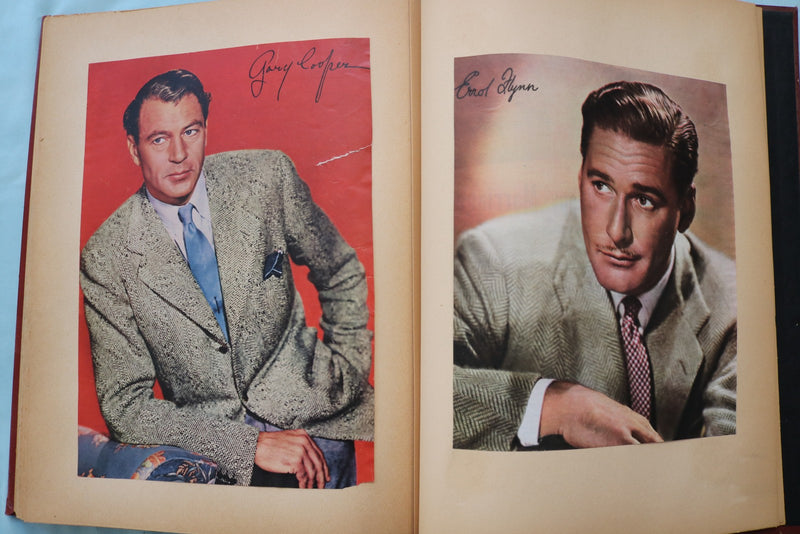 1940'S MOVIE STAR SCRAPBOOK - CLARK GABLE-MICKEY ROONEY-RONALD REAGAN - E 26489