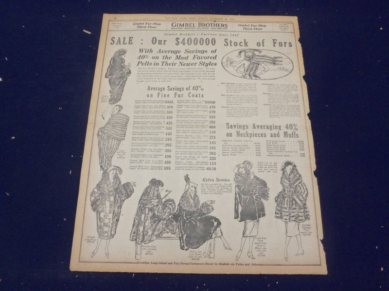1920 NOVEMBER 21 NEW YORK TIMES - WILSON WILL GET NOBEL PEACE PRIZE - NT 8465