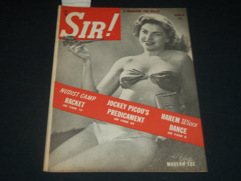 1949 MARCH SIR! MAGAZINE - MODERN EVE COVER - JOHN L. SULLIVAN - J 5653