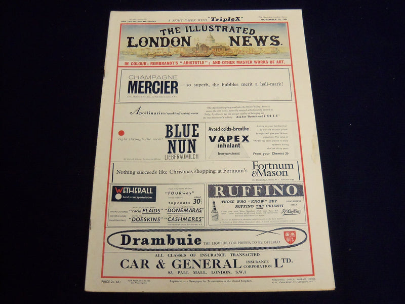 1961 NOVEMBER 18 ILLUSTRATED LONDON NEWS MAGAZINE - QUEEN ELIZABETH - E 8093
