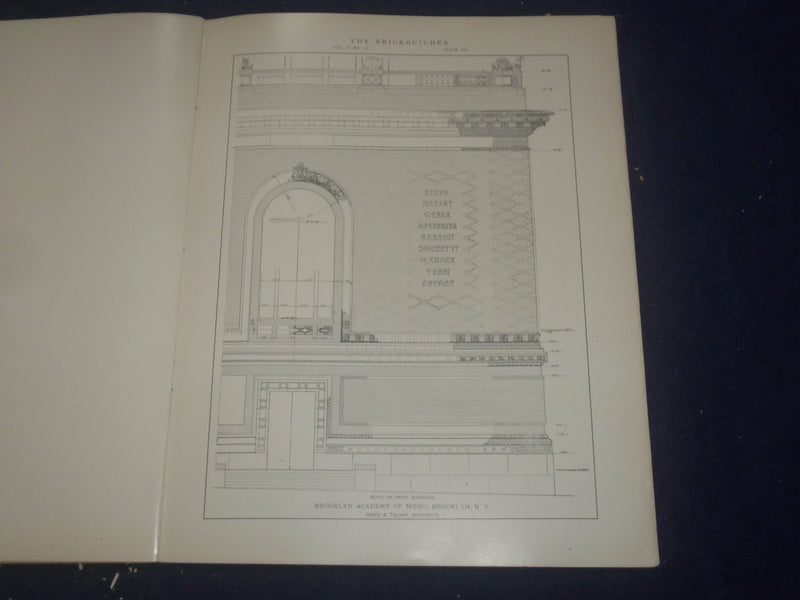 1908 OCTOBER THE BRICKBUILDER MAGAZINE - AN ARCHITECTURAL MONTHLY - ST 258K