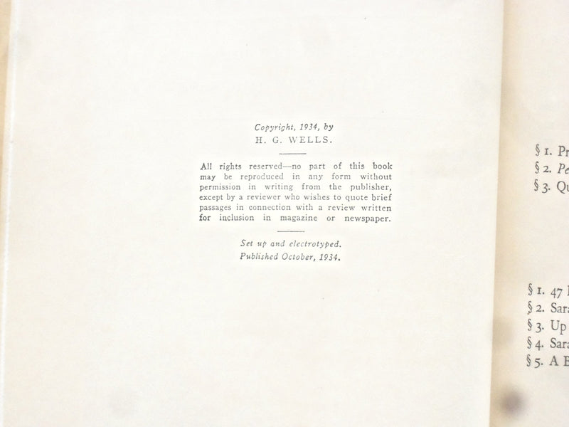 1934 EXPERIMENT IN AUTOBIOGRAPHY HARDCOVER BOOK BY H. G. WELLS - KD 8623