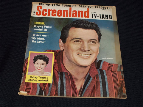 1958 JULY SCREENLAND PLUS TV LAND MAGAZINE - ROCK HUDSON - E 13564