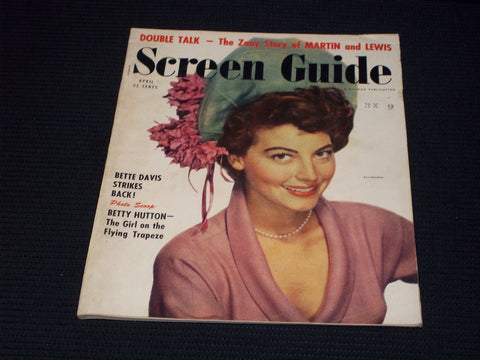 1951 APRIL SCREEN GUIDE MAGAZINE - AVA GARDNER FRONT COVER - E 14796
