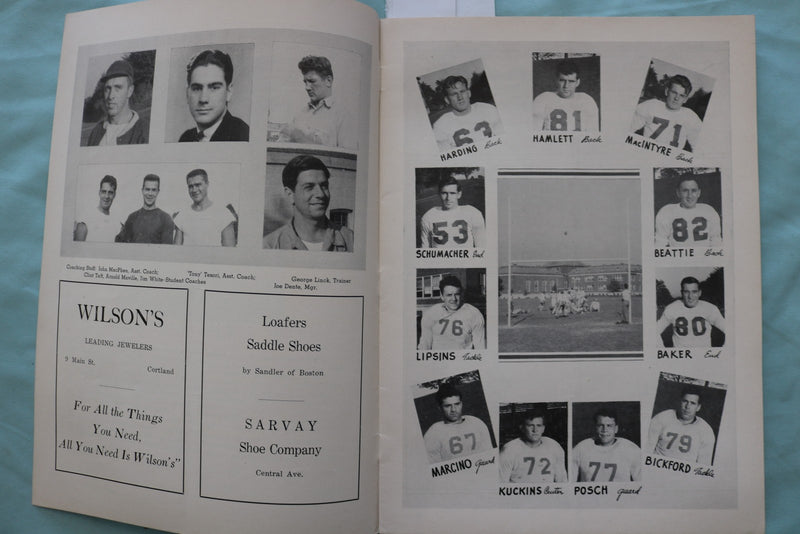 1946 OCTOBER 19 STROUDSBURG VS. CORTLAND STATE FOOTBALL PROGRAM - K 3393