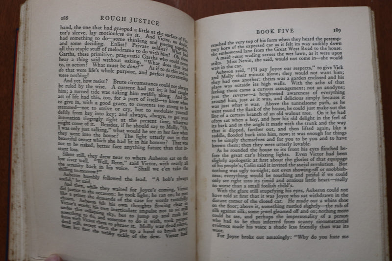 1926 ROUGH JUSTICE HARDCOVER BOOK IN SLIPCASE BY C.E. MONTAGUE- KD 9615