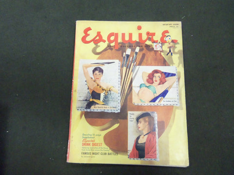 1950 AUGUST ESQUIRE MAGAZINE - NICE ILLUSTRATIONS, COVER AND ADS - ST 2768