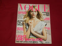 2008 FEBRUARY VOGUE BRITISH MAGAZINE - SASHA PIVOVAROVA COVER - FASHION - RC 254