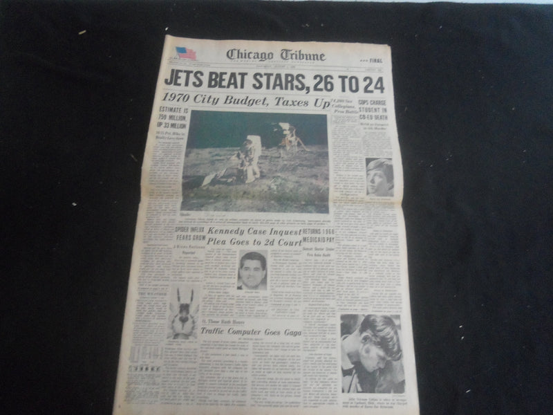 1969 AUGUST 2 CHICAGO TRIBUNE NEWSPAPER - JETS BEAT STARS - MOON PHOTOS- NP 5863
