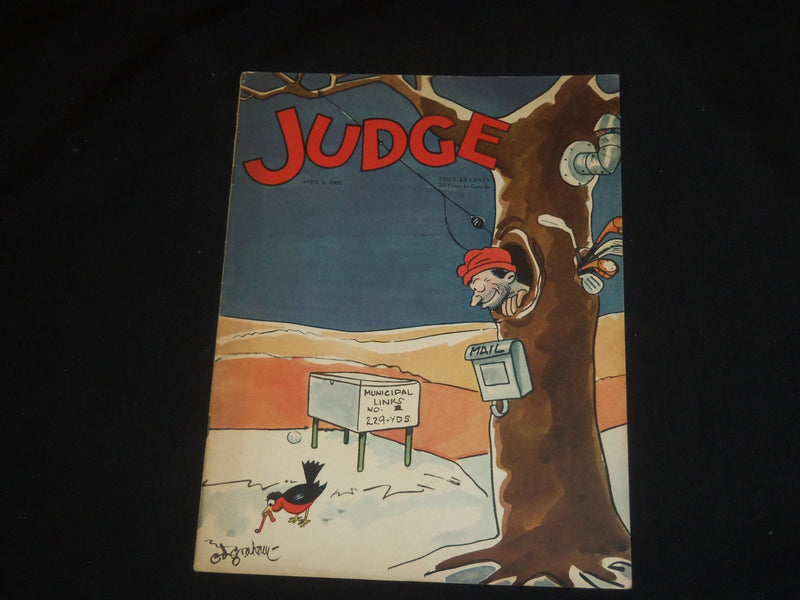 1932 APRIL 2 JUDGE MAGAZINE - ILLUSTRATED COVER - ST 5727