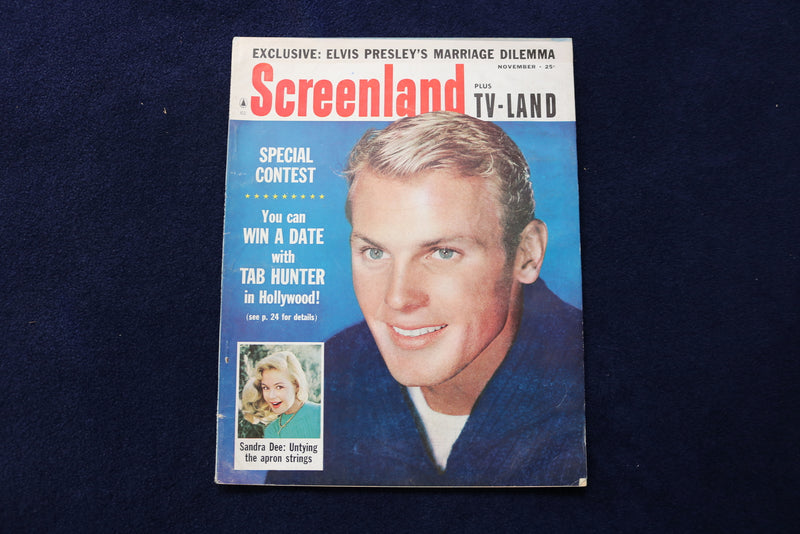 1959 DECEMBER SCREENLAND MAGAZINE - TAB HUNTER COVER - E 12842