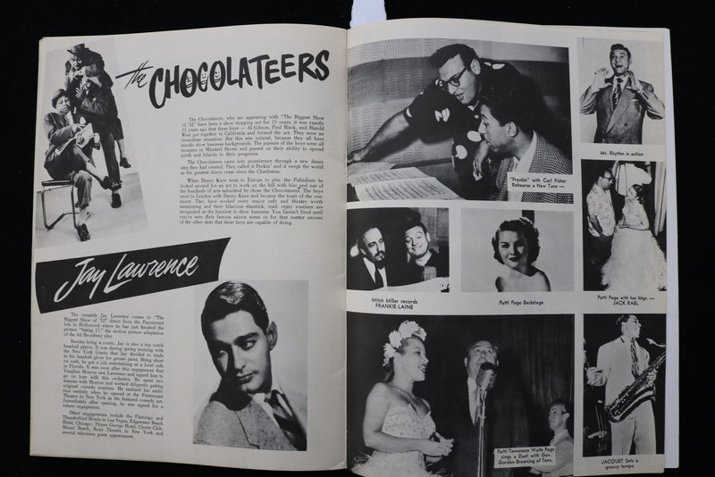 1952 THE BIGGEST SHOW OF '52 PROGRAM - PATTI PAGE - K 2265
