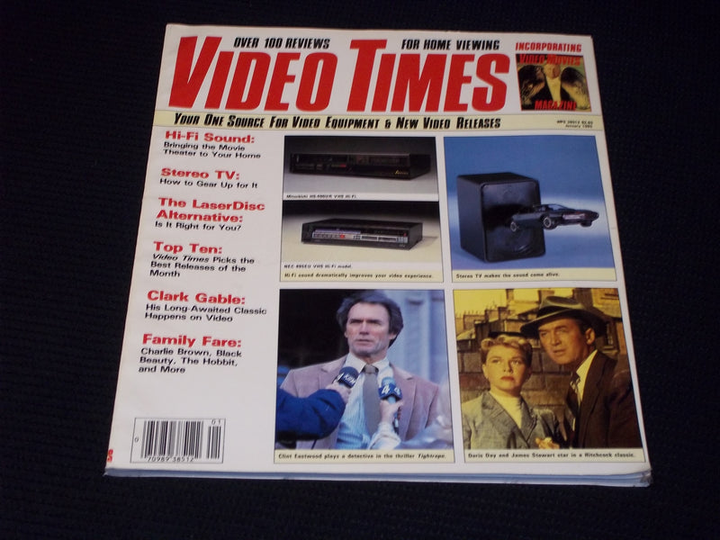 1985 JANUARY VIDEO TIMES MAGAZINE - CLINT EASTWOOD FRONT COVER - E 13794