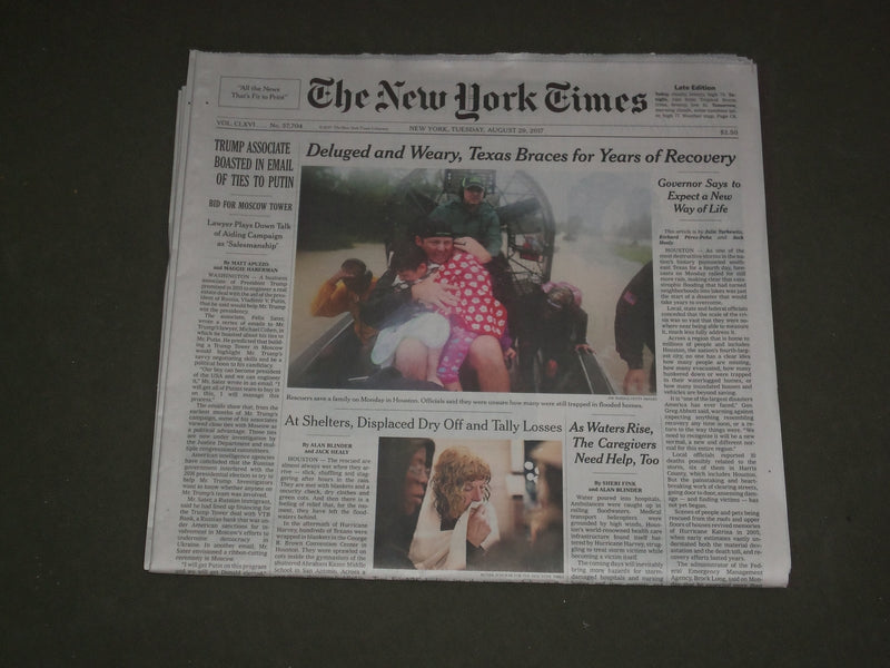 2017 AUGUST 29 NEW YORK TIMES - AFTER STORM TEXAS BRACES FOR YEARS OF RECOVERY