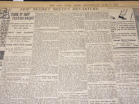 1915 JUNE 9 NEW YORK TIMES - BRYAN RESIGNS AS SACRETARY OF STATE - NT 7698